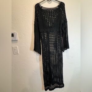 Black Crochet Cover up